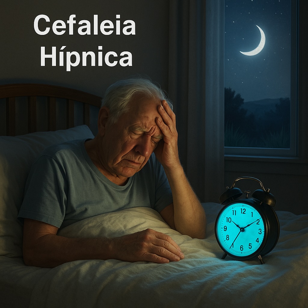 Imagem de um senhor com cefaleia hípnica