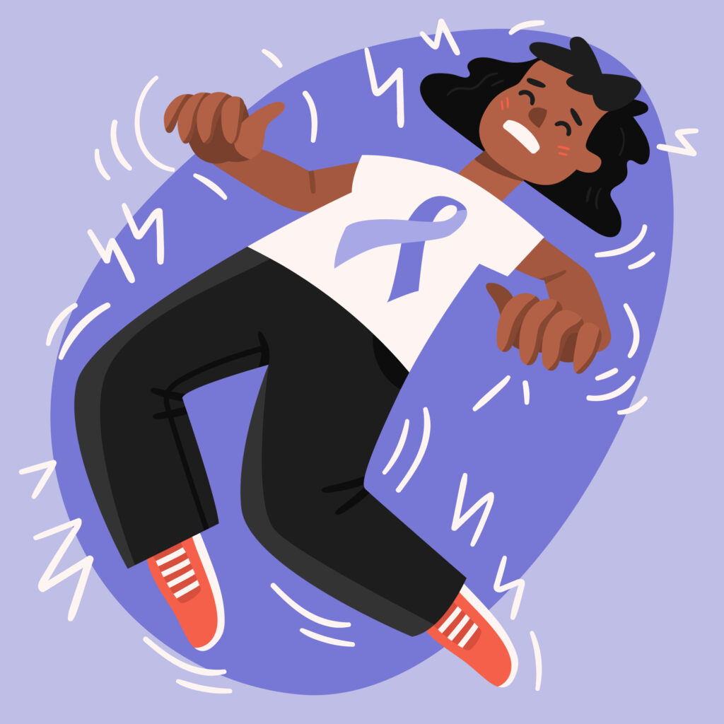 Mulher convulsionando