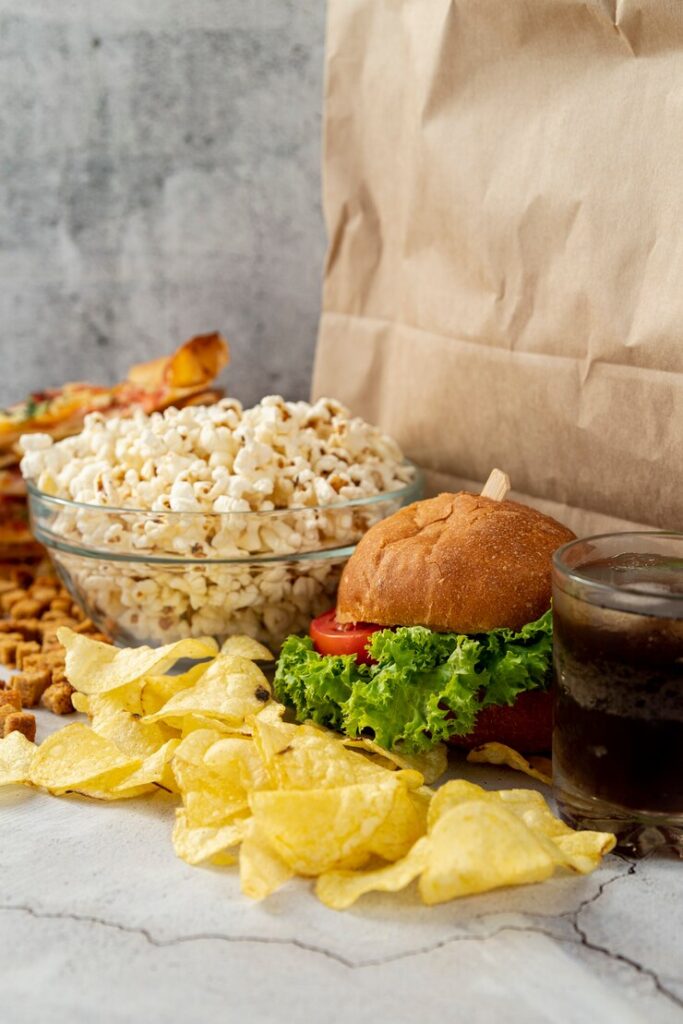 Foto monstrando o que é uma alimentação ruim