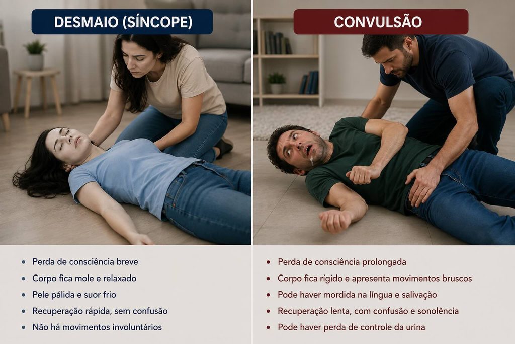 Diferenças entre desmaio e convulsão